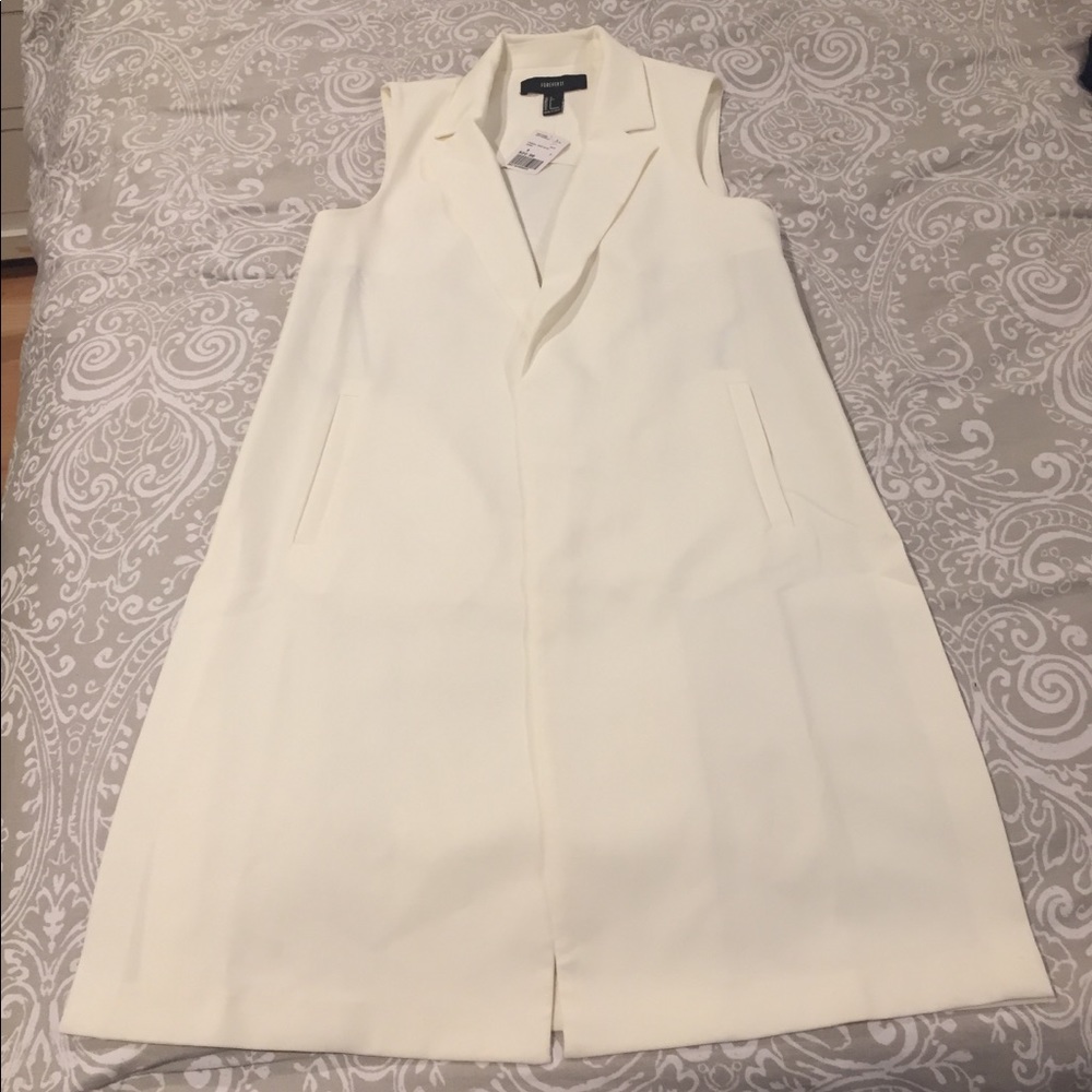 Forever 21 Sleeveless Full Length Blazer